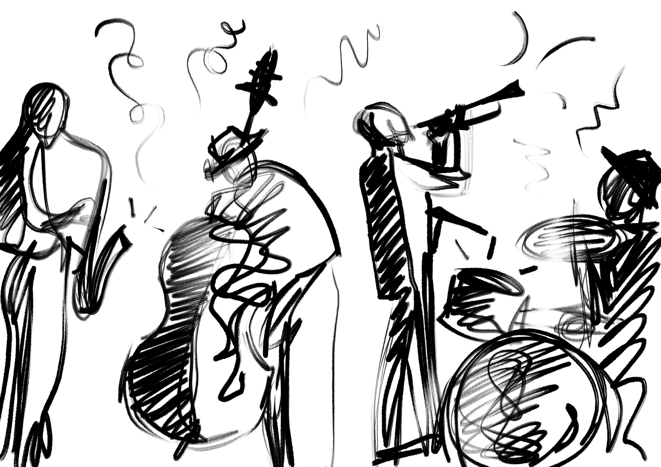 Digital jazz sketch