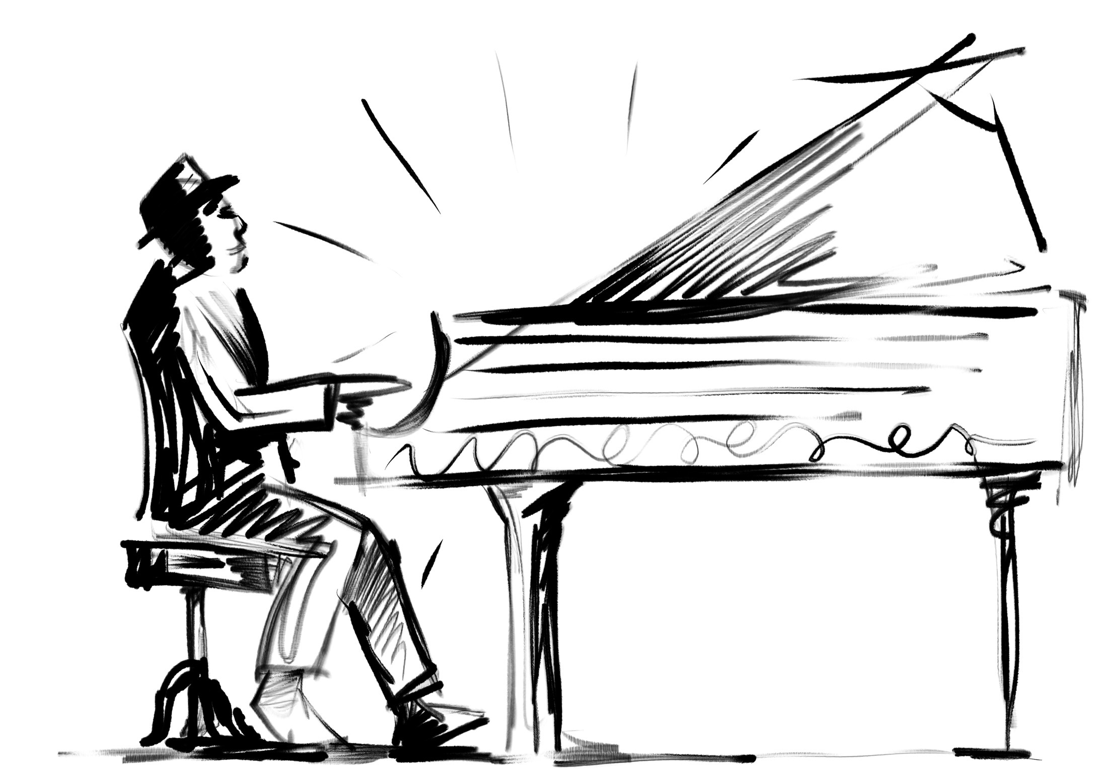 Digital jazz sketch