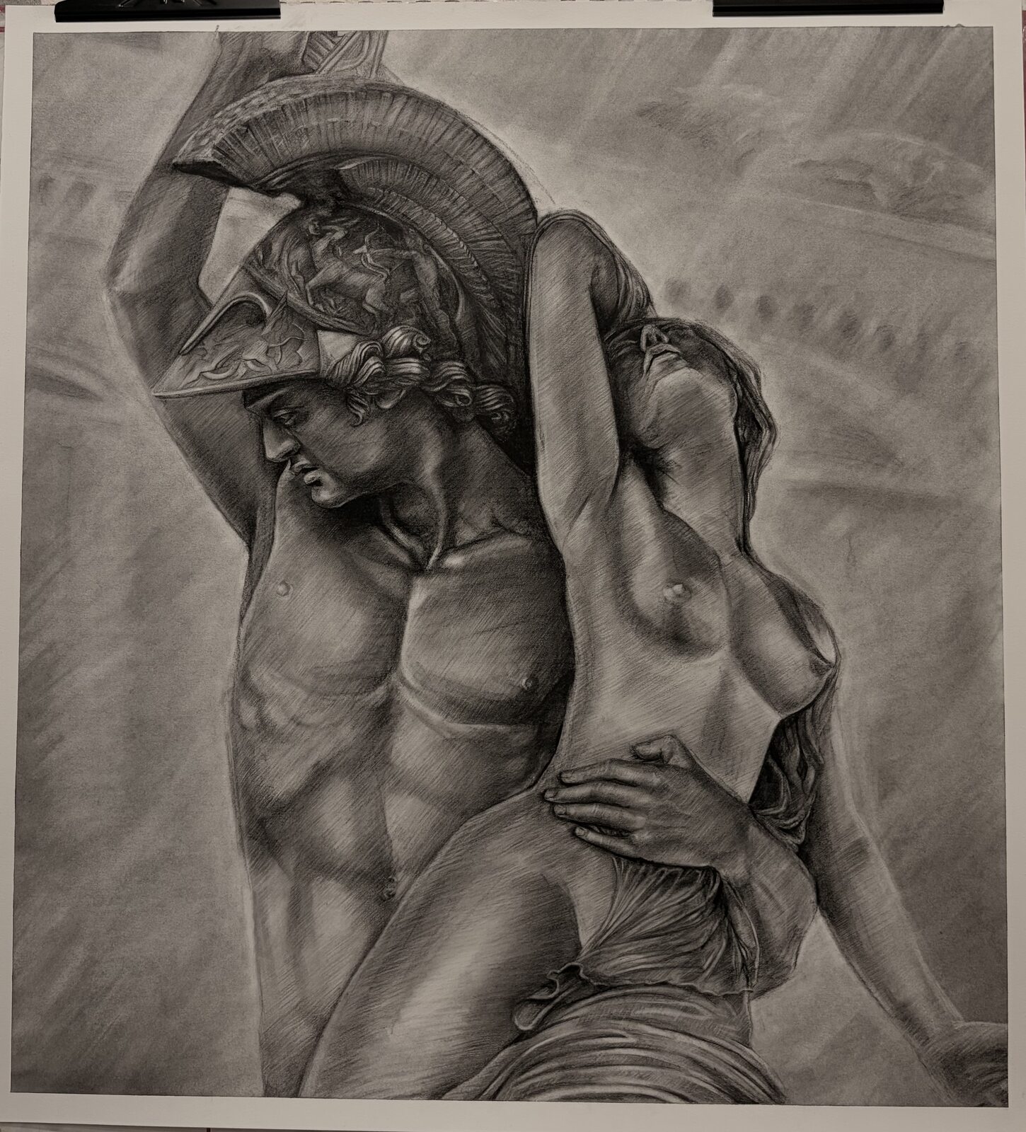 Polisenna, charcoal by Claudio Aluzzi